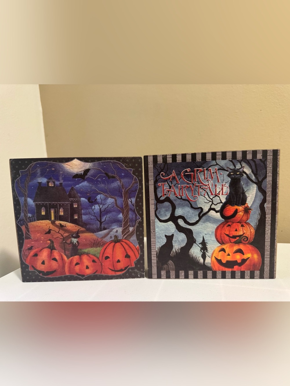 Halloween Bundle Of 2 Tabletop Decor Art